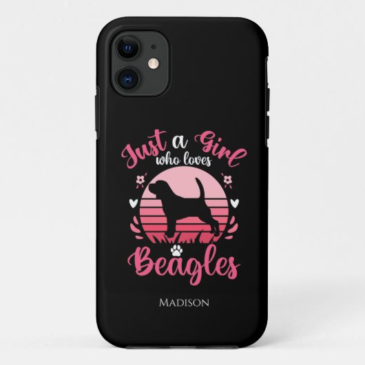 Nur ein Mädchen, das Beagles Lieben Case-Mate iPhone Hülle (Rückseite)