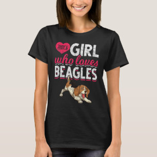 Nur ein Mädchen, das Beagles Lieben Hunde Haustier T-Shirt