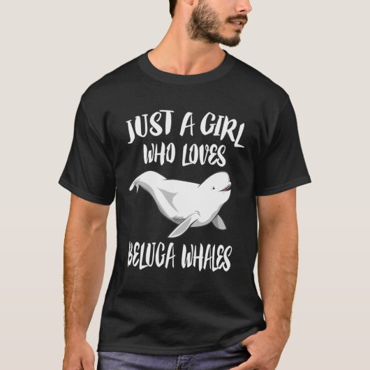 Nur ein Mädchen, das Beluga-Whales-Tier Lieben T-Shirt (Vorderseite)