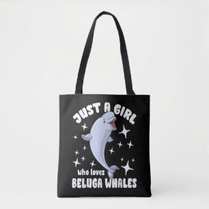 Nur ein Mädchen, das Belugawale liebt Tasche