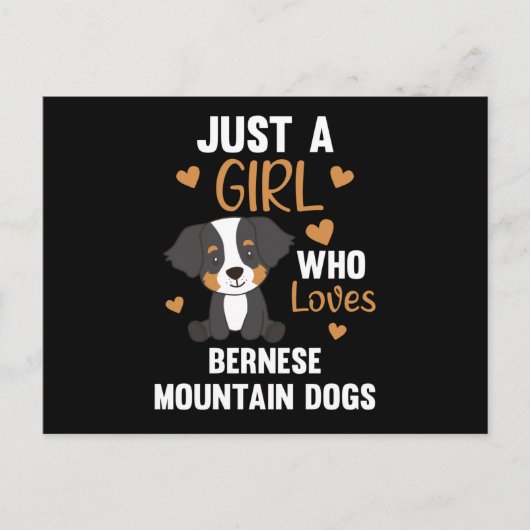 Nur ein Mädchen, das Berner Hundehunde Liebe Postkarte (Vorderseite)