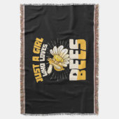 Nur ein Mädchen, das Bienen Liebe Decke (Vorderseite Vertikal)