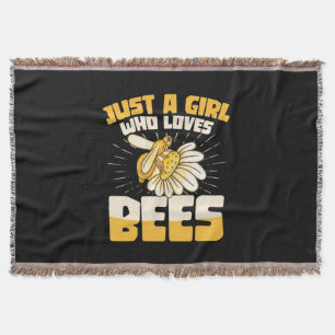 Nur ein Mädchen, das Bienen Liebe Decke