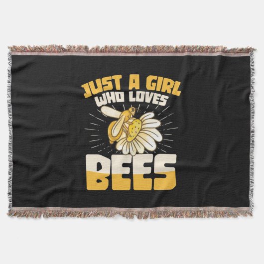 Nur ein Mädchen, das Bienen Liebe Decke (Vorderseite)