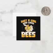 Nur ein Mädchen, das Bienen Liebe Mitteilungskarte (Vorderseite/Rückseite Beispiel)