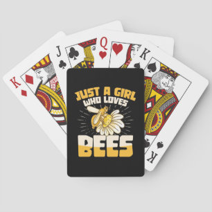Nur ein Mädchen, das Bienen Liebe Spielkarten