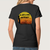 Nur ein Mädchen, das Bienen Liebe T-Shirt (Rückseite)