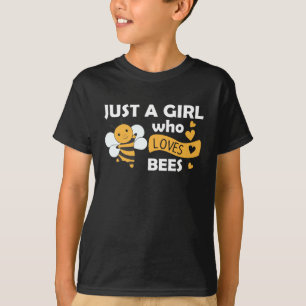 Nur ein Mädchen, das Bienen Lieben Süßbienen Honig T-Shirt
