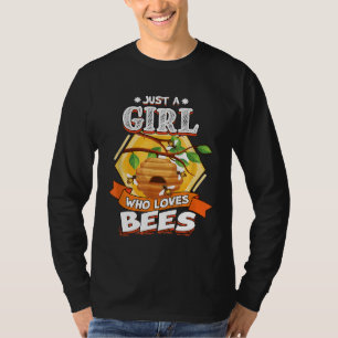 Nur ein Mädchen das Bienen liebt Bienen Imkerin Im T-Shirt
