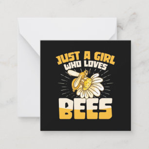 Nur ein Mädchen, das Bienen liebt Mitteilungskarte