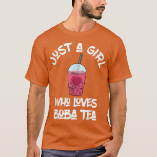 Nur ein Mädchen, das Boba Tea Kawaii Liebe Bubble  T-Shirt
