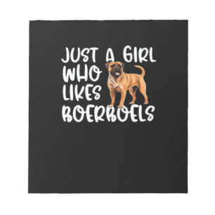 Nur ein Mädchen, das Boerboels Classic T-Shirt mag Notizblock