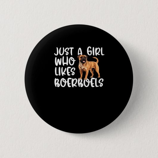 Nur ein Mädchen, das Boerboels klassischen T - Shi Button (Vorderseite)
