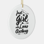 Nur ein Mädchen, das Bogenschießen Lieben Keramik Ornament (Rechts)