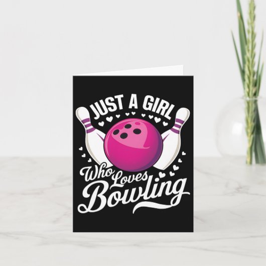 Nur ein Mädchen, das Bowling 1 Liebe Karte (Vorderseite)