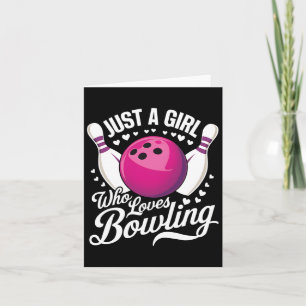Nur ein Mädchen, das Bowling 1 Liebe Karte