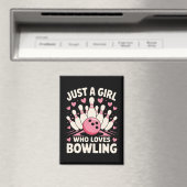 Nur ein Mädchen, das Bowling Liebe Magnet (In Situ (Geschirrspüler))