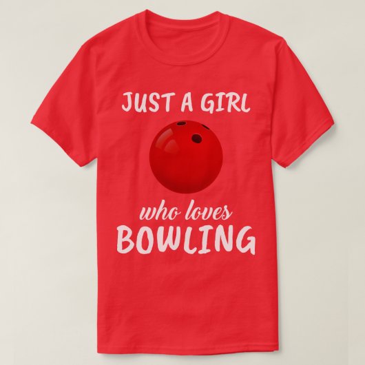 Nur ein Mädchen, das Bowling Liebe T-Shirt (Design vorne)