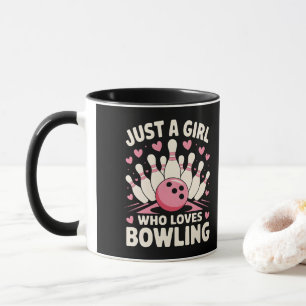 Nur ein Mädchen, das Bowling Liebe Tasse