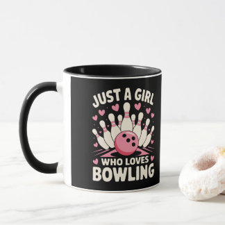 Nur ein Mädchen, das Bowling Liebe Tasse