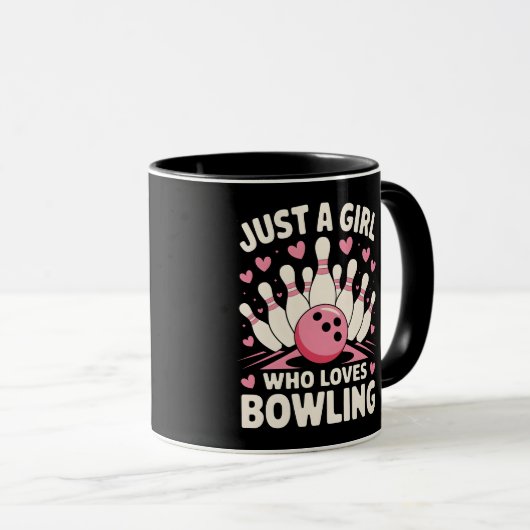 Nur ein Mädchen, das Bowling Liebe Tasse (VorderseiteRechts)
