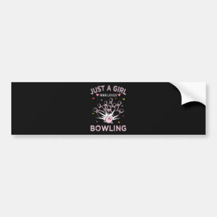 Nur ein Mädchen, das Bowling liebt Autoaufkleber