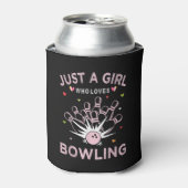 Nur ein Mädchen, das Bowling liebt Dosenkühler (Kanne Vorderseite)