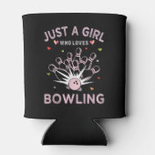Nur ein Mädchen, das Bowling liebt Dosenkühler (Rückseite)