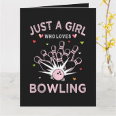 Nur ein Mädchen, das Bowling liebt Karte (Gelbe Blume)