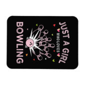Nur ein Mädchen, das Bowling liebt Magnet (Horizontal)