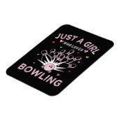 Nur ein Mädchen, das Bowling liebt Magnet (Linke Seite)