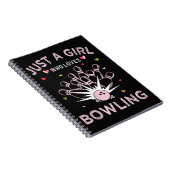 Nur ein Mädchen, das Bowling liebt Notizblock (Rechte Seite)