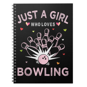 Nur ein Mädchen, das Bowling liebt Notizblock