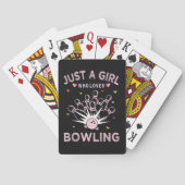 Nur ein Mädchen, das Bowling liebt Spielkarten (Rückseite)
