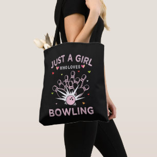 Nur ein Mädchen, das Bowling liebt Tasche