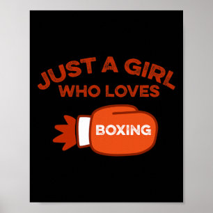 Nur ein Mädchen, das Boxen liebt, Fan Kickboxen Ja Poster