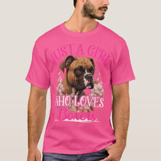 Nur ein Mädchen, das Boxer-Hund für Frauen und Mäd T-Shirt