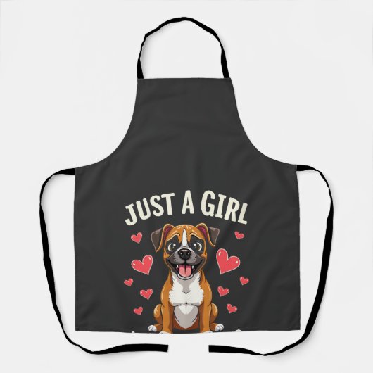Nur ein Mädchen, das Boxer liebt Schürze (Vorderseite)