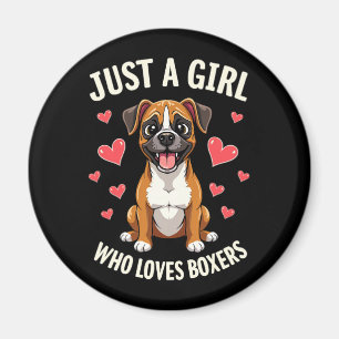 Nur ein Mädchen, das Boxer mag Magnet