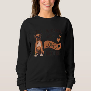 Nur ein Mädchen, das Boxerhunde für Mädchen Liebe Sweatshirt