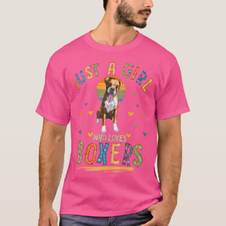 Nur ein Mädchen, das Boxers Funny Boxer Lieben T-Shirt