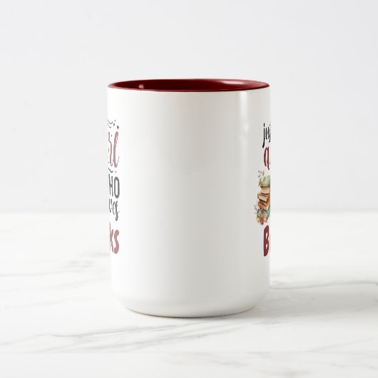 Nur ein Mädchen, das Bücher Lieben - Bücher liebt Zweifarbige Tasse (Mittel)