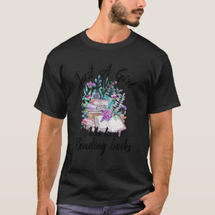 Nur ein Mädchen, das Bücher liebt Bücherwurm Buchl T-Shirt
