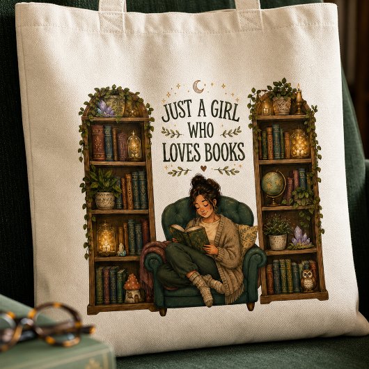 Nur ein Mädchen, das Bücher liebt Cozy Reader-Tasc Tragetasche