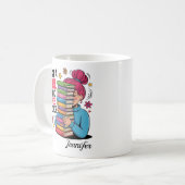 Nur ein Mädchen, das Bücher liebt, personalisierte Kaffeetasse (Vorderseite Links)