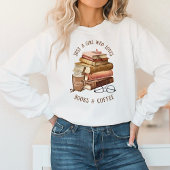 Nur ein Mädchen, das Bücher und Kaffee Lieben Sweatshirt