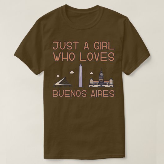 Nur ein Mädchen, das Buenos Aires Lieben T-Shirt (Design vorne)