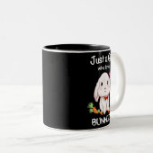 Nur ein Mädchen, das Bunnies Bunnies Rabbit Lover  Zweifarbige Tasse (VorderseiteRechts)