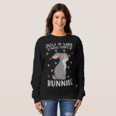 Nur ein Mädchen, das Bunnies Funny Rabbit Lieben Sweatshirt (Vorne ganz)