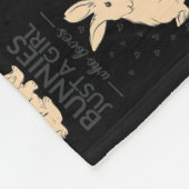 Nur ein Mädchen, das Bunnies-Kaninchen Liebe  Fleecedecke (Ecke)